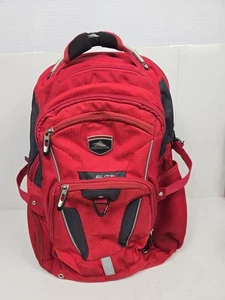 High Sierra Elite Backpack Airflow Cooled Back Suspension Strap Red Black - Picture 1 of 13