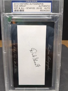 DICK GROAT SIGNED MINT CUT PSA/DNA AUTOGRAPHED PITTSBURGH PIRATES 1960 MVP WSC - Picture 1 of 10