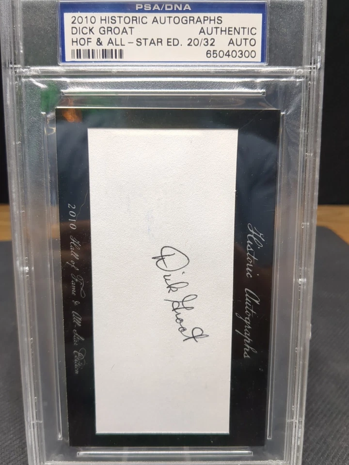 DICK GROAT SIGNED MINT CUT PSA/DNA AUTOGRAPHED PITTSBURGH PIRATES 1960 MVP WSC - Image 1 of 4