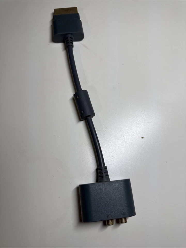 Microsoft XBOX 360 Audio Adapter Gray Tested Working  - Image 1 of 1