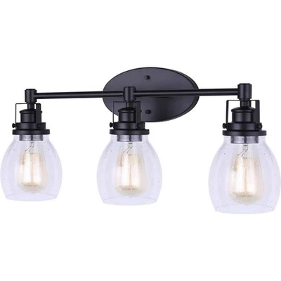 Luminária de banheiro Canarm Lighting IVL705A03BK Madison preta - Imagem 1 de 3