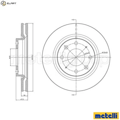 2x BRAKE DISC 23-1078C FOR KIA SPECTRA5/Hatchback CERATO D4FA 1.5L D4EA 2.0L - Image 1 of 4