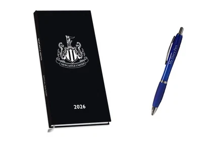 Newcastle United FC Slim Diary 2026 + EXCLUSIVE LIMITED EDITION PEN