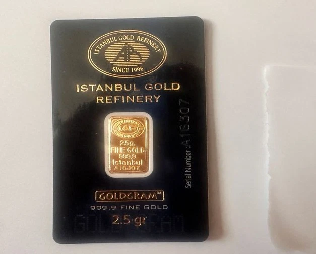2.5 gram .9999 Gold Bar - Sealed with Assay Card - Istanbul - Image 1 of 2