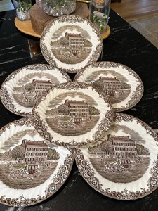 Set of 6 #4411 Heritage Hall Georgian Town House Ironstone 10" Dinner Plates - Picture 1 of 6