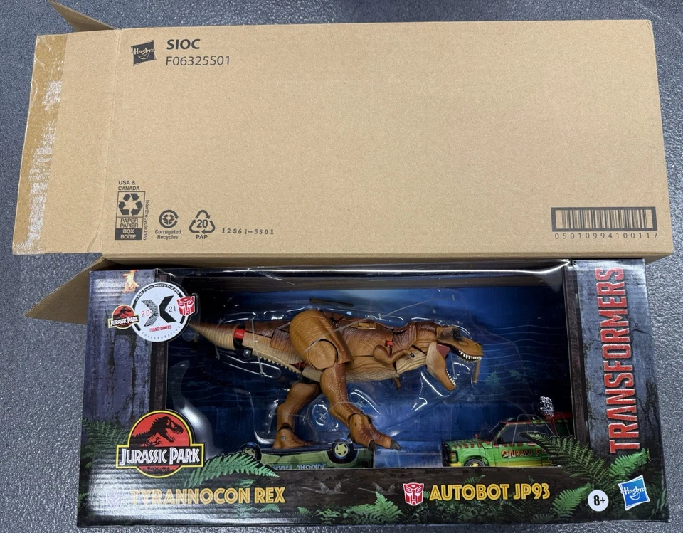 Transformers Jurassic Park Mash-Up Tyrannocon Rex+Autobot JP93 in SEALED SHIPPER - Image 1 of 2