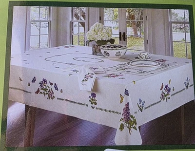 PORTMEIRION JARDÍN BOTÁNICO FLORA L Blanco Multi MANTEL Aventi 60x102 Foto 1 de 3