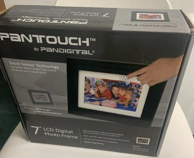 LCD Digital Photo Frame 7” 8000 Images 1GB Remote Control PanTouch PanDigital - Image 1 of 4