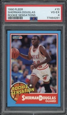 1990 Fleer Sherman Douglass Rookie Sensations #10 PSA 4 VG-EX Miami Heat - Image 1 of 2