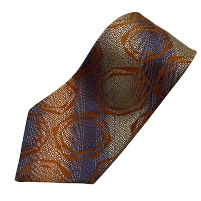 Gravata masculina Wembley vintage larga poliéster Wemlon roxo laranja azul mod discoteca - Imagem 1 de 4