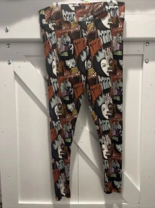 LULAROE LLR SIZE TALL & CURVY 2 LEGGINGS MALEFICENT MULTIBROWNS #675 - Picture 1 of 3