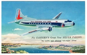 FLY EASTERN'S GREAT NEW SILVER FALCON POSTCARD C ALL PICS - Picture 1 of 4
