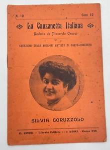 La canzonetta italiana n. 10 R. Caucci in copertina Silvia Coruzzolo 1918 - Picture 1 of 3