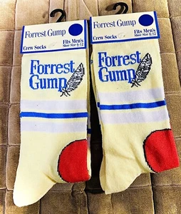 2 NEUE Paar -PARAMOUNT•FORREST GUMP CREW-SOCKEN~PASST HERRENSCHUHGRÖSSEN 6-12 - Bild 1 von 6