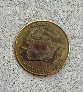Vintage 1971 Centenary Of Confederation With Canada Souvenir Coin Token - Picture 1 of 3