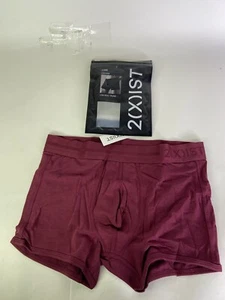 2xist Luxe Dream Low Rise Trunk Boxer Brief Raspberry Fudge Mens Size S - Picture 1 of 5