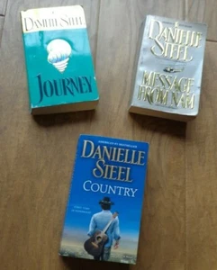 Danielle Steel (3) EUC paperback books: Country, Journey, & Message from Nam - Picture 1 of 7