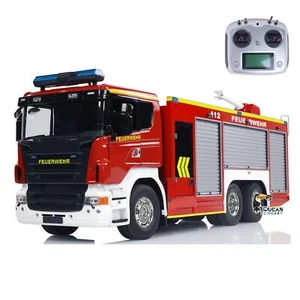 1:14 Scale I6S 6*4 Remote Control Fire Fighting Truck RC Fire Vehicle Car Sounds - Picture 1 of 12