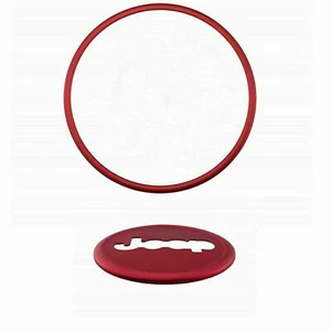 Car Steering Wheel Center Trim Bezel For 11-17 Jeep Wrangler Compass Patriot Red - Picture 1 of 6