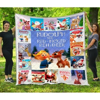 MEPERUS Rudolph The Red Nosed Reindeer Quilt, Christmas TV special Blanket Soft and Warm