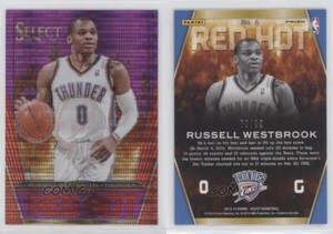 2013-14 Panini Select Red Hot Purple Prizm /99 Russell Westbrook #6