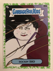 Garbage Pail Kids Topps Sticker 35th Anniversary Green Rockin’ Rio 86a