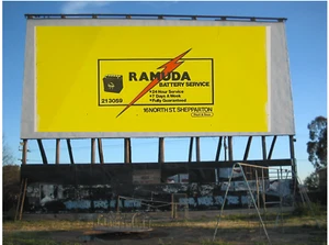 TWILIGHT DRIVE IN THEATRE GLASS AD SLIDE - RAMUDA BATTERY - SHEPPARTON FREE POST - Picture 1 of 2