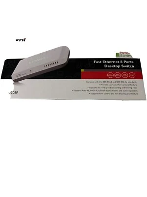 Edimax ES-3208P Fast Ethernet 8 Ports Desktop Switch - Bild 1 von 4