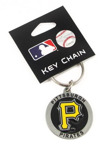 Pittsburgh Pirates 3-D Metal Key Chain MLB Licensed Baseball (Round) Cover