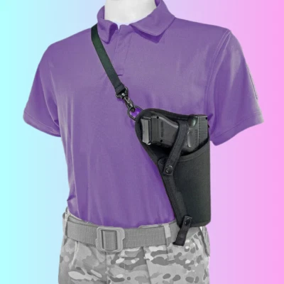 Tactical Right Hand Cross Body Chest Holster Adjustable Shoulder Pistol Holster - Image 1 of 4