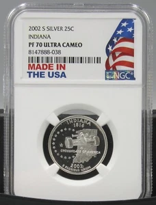 2002 S Indiana Silver NGC PF 70 UCAM - Picture 1 of 2