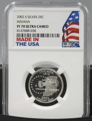 2002 S Indiana Silver NGC PF 70 UCAM - Image 1 of 3