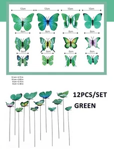 24 pieces pack 3d butterfly with wire for garden decoration and wedding decorati - Picture 1 of 27