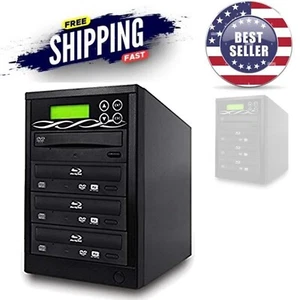 3-Target Blu-Ray DVD CD Duplicator 16X Speed USB Standalone with LCD - Photo 1/3