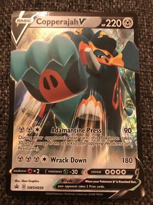 Copperajah V SWSH030 Ultra Rare Pokemon Promo Card (Sword & Shield Promo Series) - Image 1 of 2