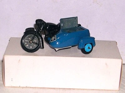 Zebra Toys/Benbros RAC Motorycle & Sidecar blu/nero . G@@D ! - Immagine 1 di 4