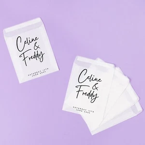 10 x leere Konfetti-Taschen | Glassine-Pakete | mattierte personalisierte Taschen - Bild 1 von 2