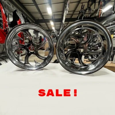 CLEARANCE! 300 FAT TIRE CHROME SHARK TOOTH WHEELS 99-24 SUZUKI HAYABUSA - Imagem 1 de 4