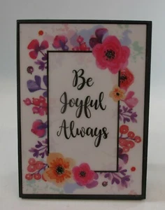 ETOP Be joyful always FRÜHLING SCHREIBTISCH DEKO Mini Plakette Magnet Ganz - Bild 1 von 4