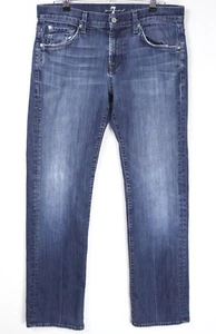 7 For All Mankind Austyn Straight Leg Denim Blue Jeans Mens 32 ISSUES - READ - Picture 1 of 21
