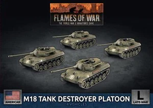 Flames of War American M18 (76mm) Tank Destroyer Platoon (x4 Plastic) - Picture 1 of 1