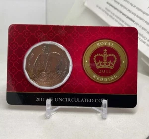 Australia 2011 William & Catherine Royal Wedding 50 cent Coin in Card - Picture 1 of 2