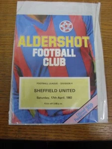 17/04/1982 Aldershot v Sheffield United  . UK ORDERS ALL INCLUDE FREE ROYAL MAIL - Picture 1 of 1