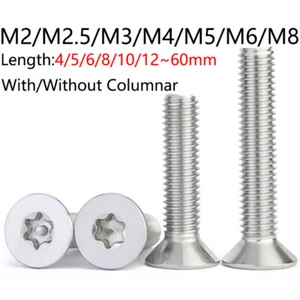 304 Stainless Steel Screw Countersunk Head Cap Screw With/without Columns M2~M8 - Picture 1 of 7
