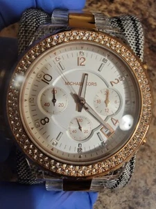 MICHAEL KORS MK-5323 UHR 2 TONE EDELSTAHL ROSEGOLD CHRONOGRAPH QUARZ - Bild 1 von 10