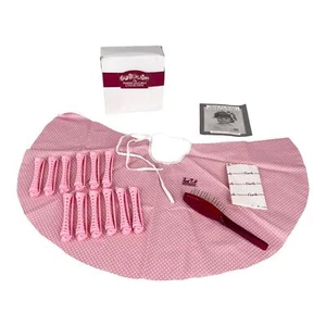 American Girl Pleasant Company HAIR CARE KIT I Curlers Cape Papers Brush Box - Picture 1 of 5