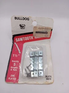 NOS! LOT OF (1) 5-PKS SAWTOOTH HANGERS ZINC PLATED PICTURE HANGERS, 230810 - Picture 1 of 4