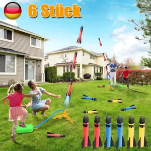 Rakete Luftdruck Outdoor Spielzeug für Kinder - Geschenke für Jungen Mädchen Neu - Bild 1 von 16