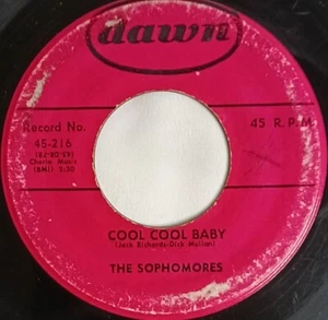 50's R&B 45 HEAR The Sophomores COOL COOL BABY 1956 Dawn VG - Picture 1 of 4