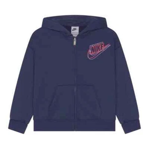 Nike Girls Full-Zip Hoodie, Midnight Navy, Size 6X - Picture 1 of 4